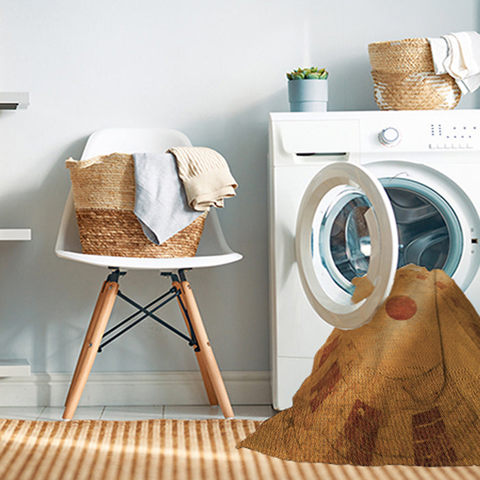 Machine Washable Transitional Mahogany Brown Rug in a Washing Machine, wshpat2052org