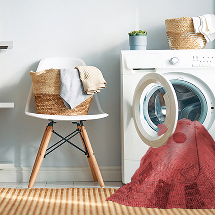 Machine Washable Transitional Red Rug in a Washing Machine, wshpat2052rd