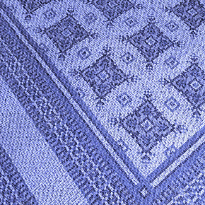 Patterned Denim Blue Rug, pat2053blu