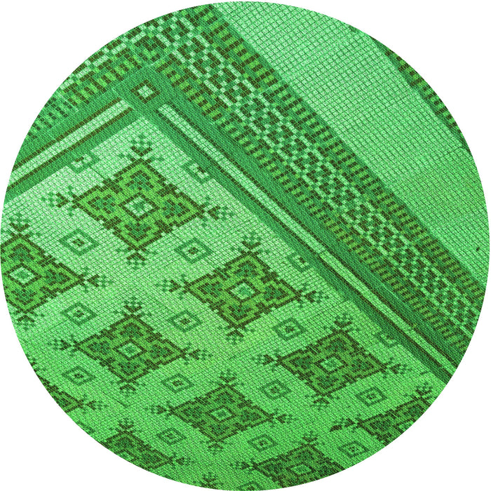 Square Patterned Green Rug, pat2053grn