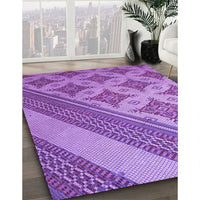 Patterned Violet Purple Rug, pat2053pur