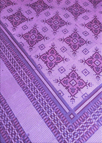 Machine Washable Transitional Violet Purple Rug, wshpat2053pur