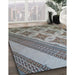 Patterned Gray Novelty Rug in Family Room, pat2053