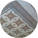 Sideview of Patterned Gray Novelty Rug, pat2053