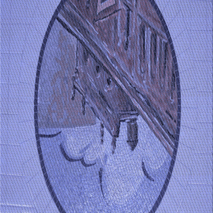 Machine Washable Transitional Sky Blue Rug, wshpat2054blu