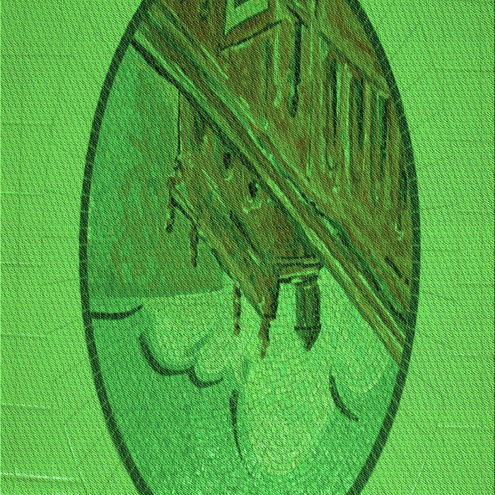 Patterned Green Rug, pat2054grn