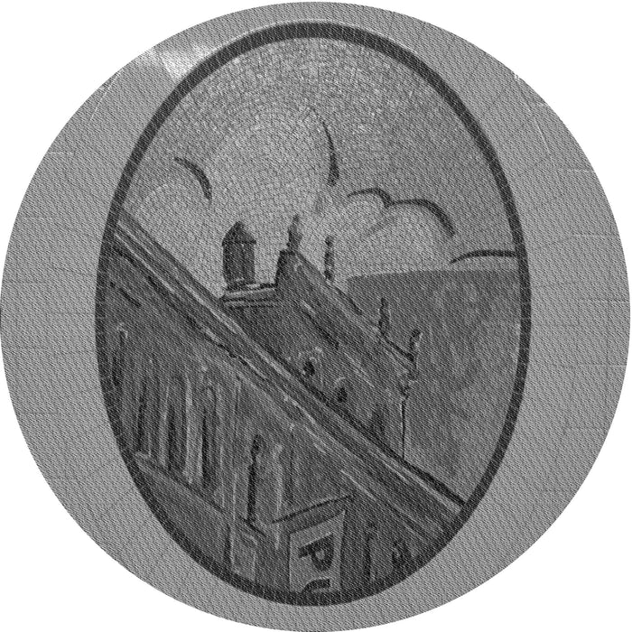 Square Patterned Gray Rug, pat2054gry