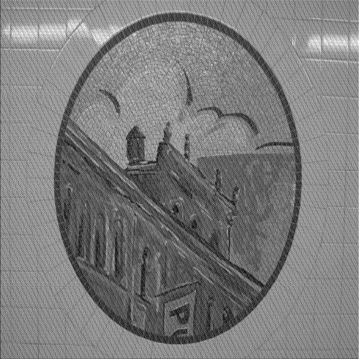 Round Patterned Gray Rug, pat2054gry