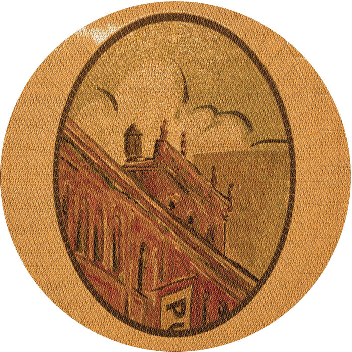 Square Machine Washable Transitional Mahogany Brown Rug in a Living Room, wshpat2054org