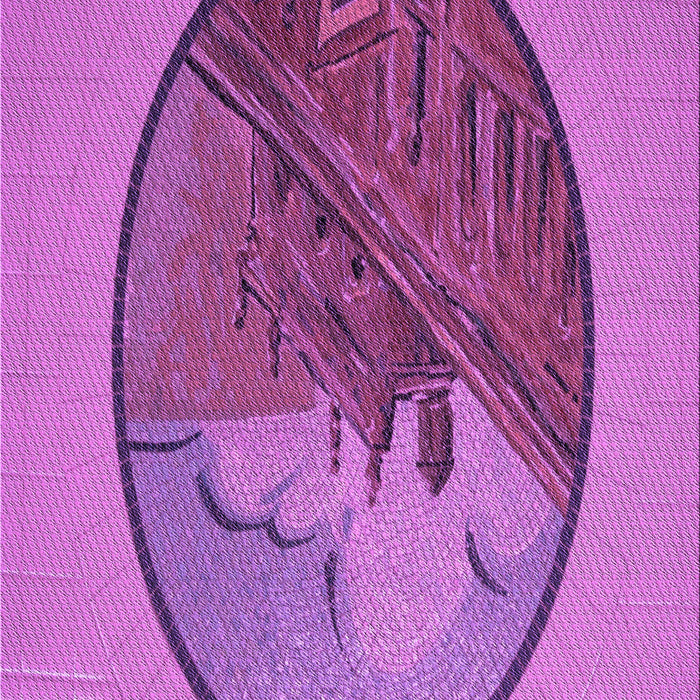 Machine Washable Transitional Bright Neon Pink Purple Rug, wshpat2054pur