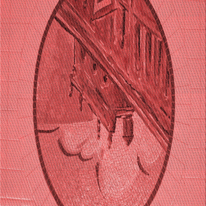 Patterned Red Rug, pat2054rd