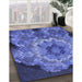 Machine Washable Transitional Sky Blue Rug in a Family Room, wshpat2055blu