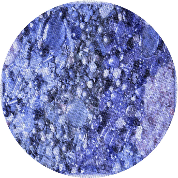 Square Patterned Denim Blue Rug, pat2056blu