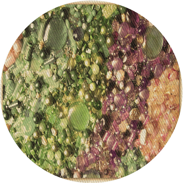 Square Patterned Saddle Brown Rug, pat2056brn