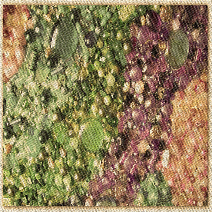 Round Patterned Saddle Brown Rug, pat2056brn