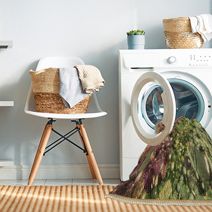 Machine Washable Transitional Saddle Brown Rug in a Washing Machine, wshpat2056brn