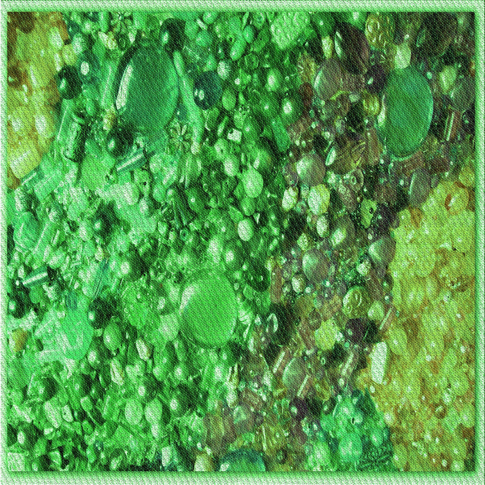 Round Machine Washable Transitional Forest Green Rug, wshpat2056grn