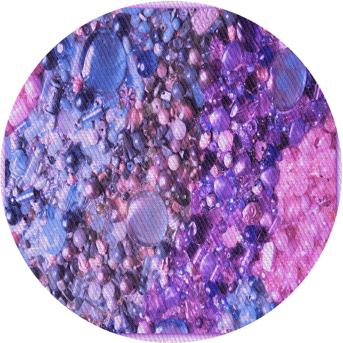 Square Machine Washable Transitional Bright Lilac Purple Rug in a Living Room, wshpat2056pur