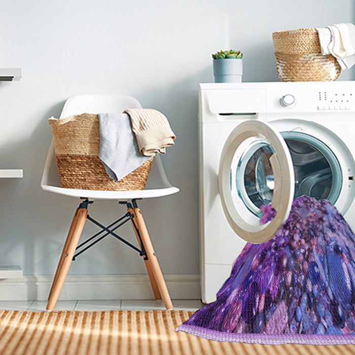 Machine Washable Transitional Bright Lilac Purple Rug in a Washing Machine, wshpat2056pur