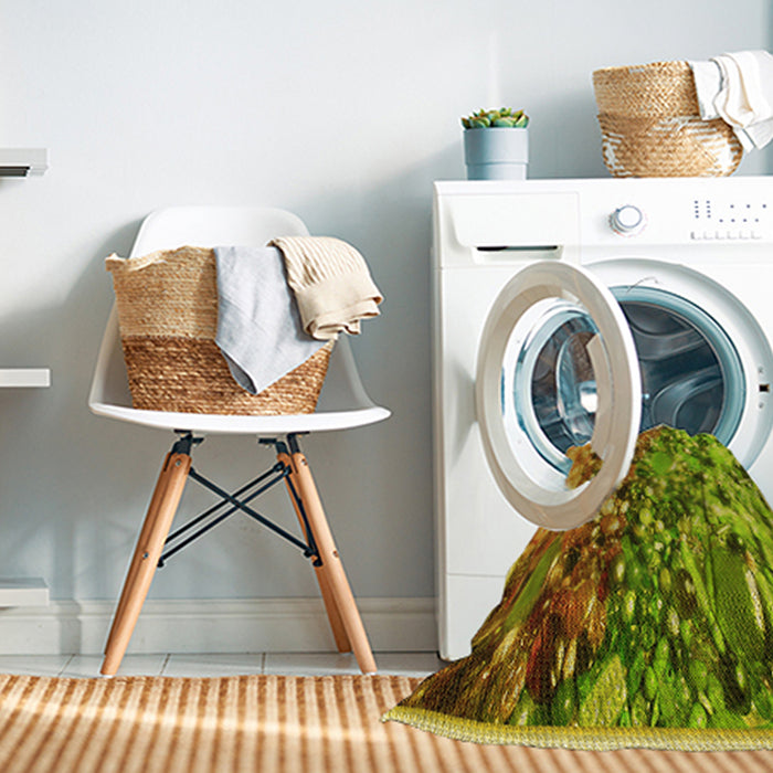 Machine Washable Transitional Dark Bronze Brown Rug in a Washing Machine, wshpat2056yw