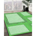 Patterned Jade Green Rug in Family Room, pat2057grn