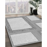 Patterned Gunmetal Gray Rug, pat2057gry