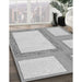 Machine Washable Transitional Gunmetal Gray Rug in a Family Room, wshpat2057gry