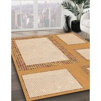 Patterned Khaki Gold Rug, pat2057org