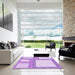 Machine Washable Transitional Purple Rug in a Kitchen, wshpat2057pur