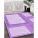 Patterned Purple Rug in Family Room, pat2057pur