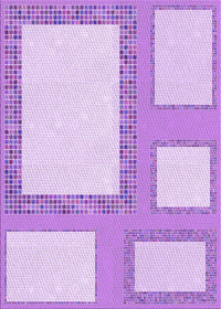 Machine Washable Transitional Purple Rug, wshpat2057pur