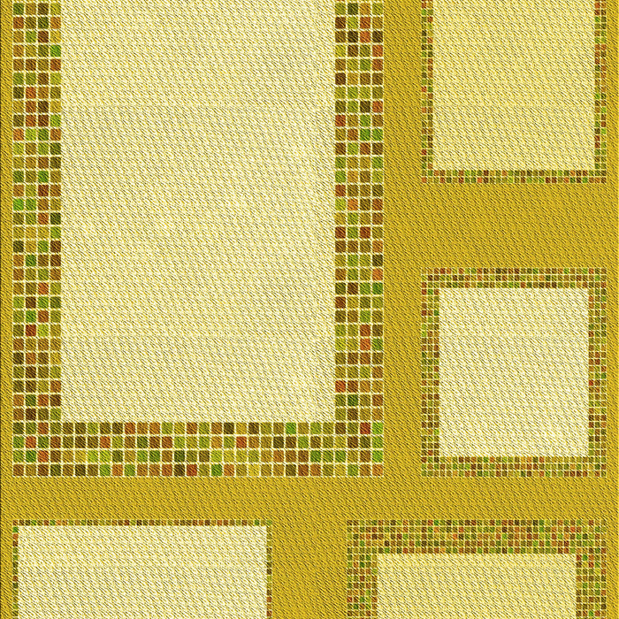 Patterned Orange Gold Rug, pat2057yw