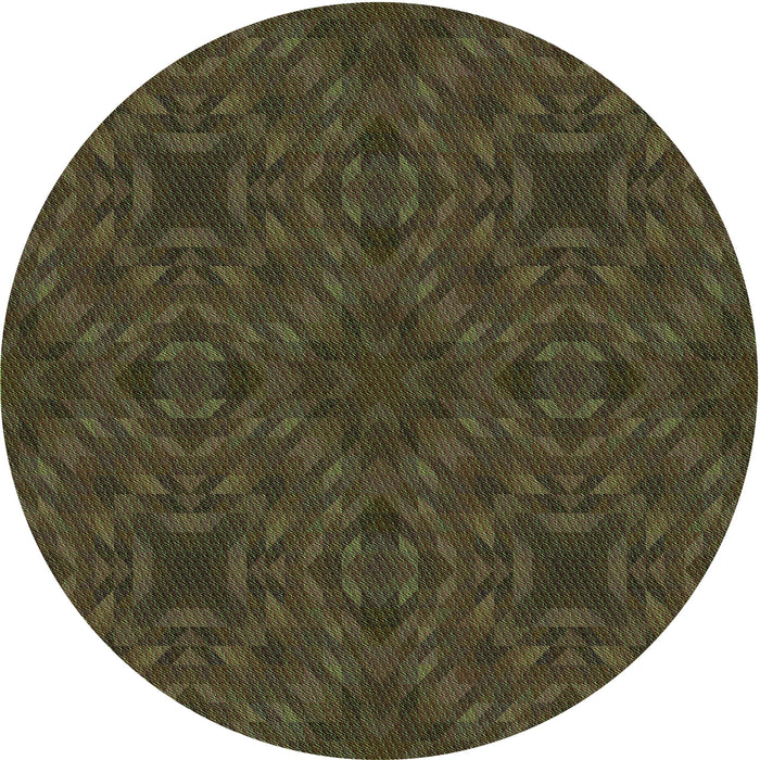 Square Patterned Bakers Brown Rug, pat2058grn