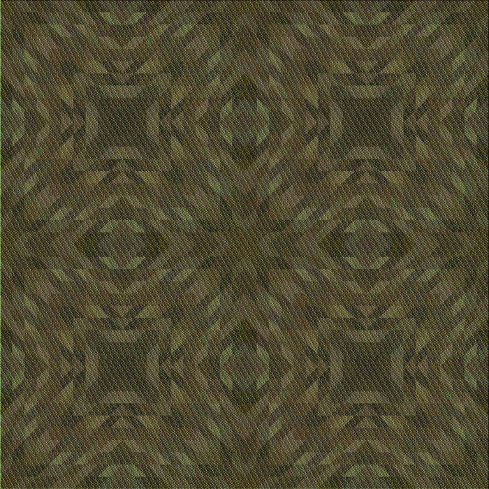 Round Patterned Bakers Brown Rug, pat2058grn