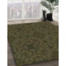 Machine Washable Transitional Bakers Brown Rug in a Family Room, wshpat2058grn