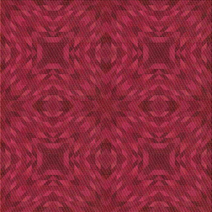 Round Patterned Crimson Red Rug, pat2058org