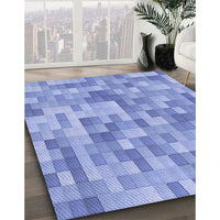 Patterned Light Sky Blue Rug, pat2059blu