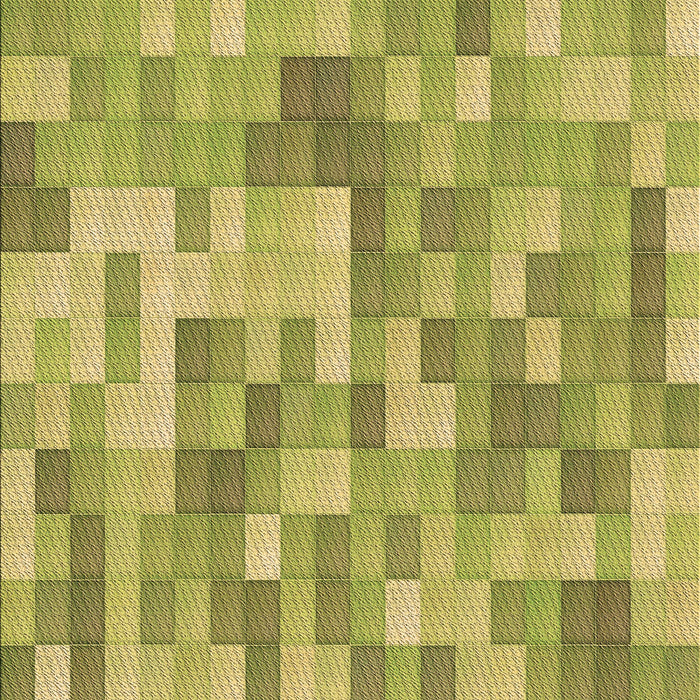 Patterned Dark Yellow Green Rug, pat2059brn
