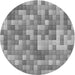 Square Patterned Cloud Gray Rug, pat2059gry