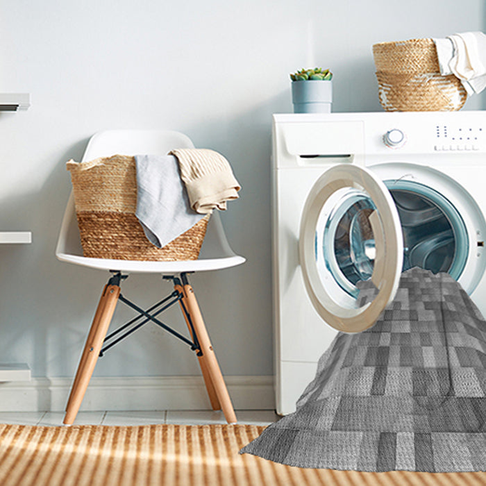 Machine Washable Transitional Cloud Gray Rug in a Washing Machine, wshpat2059gry