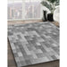 Machine Washable Transitional Cloud Gray Rug in a Family Room, wshpat2059gry