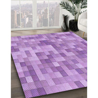 Patterned Violet Purple Rug, pat2059pur