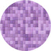 Square Patterned Violet Purple Rug, pat2059pur