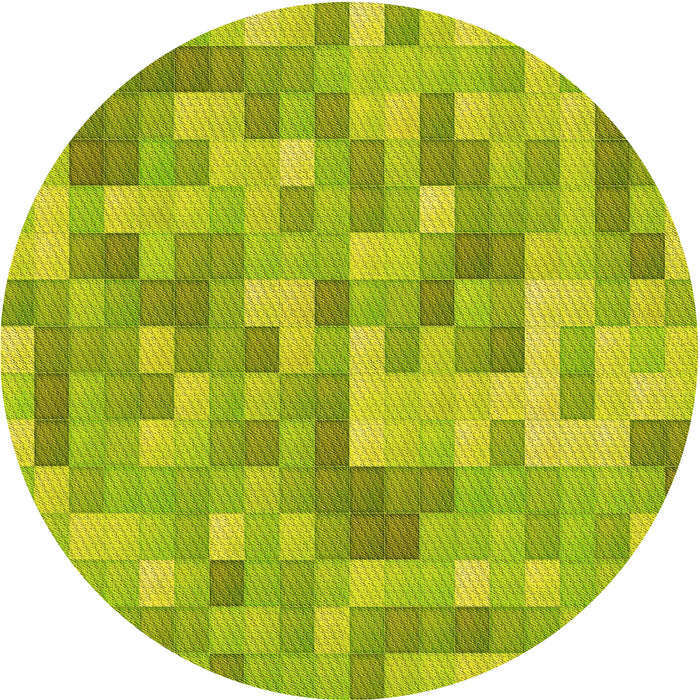 Square Patterned Pistachio Green Rug, pat2059yw