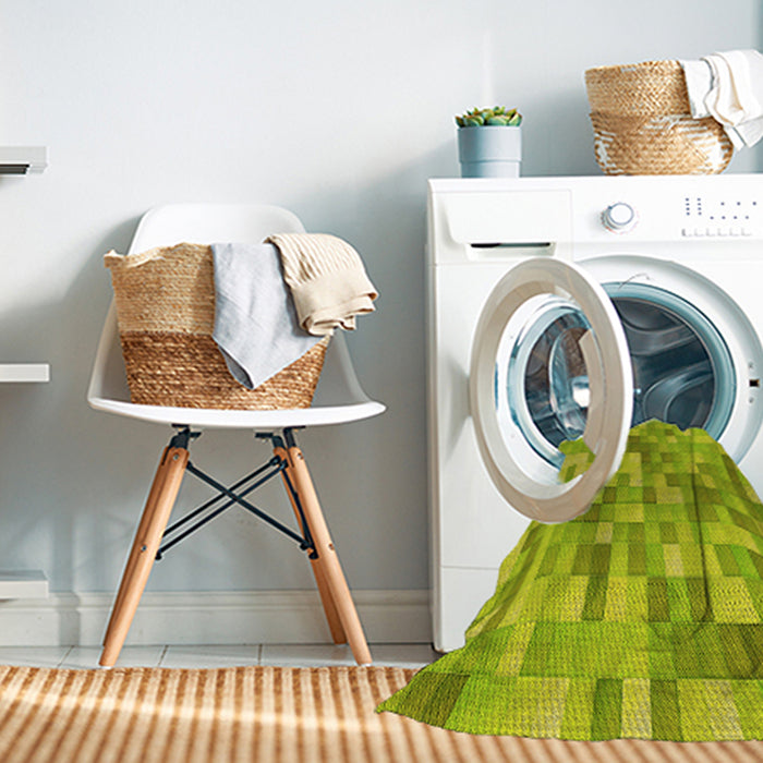 Machine Washable Transitional Pistachio Green Rug in a Washing Machine, wshpat2059yw