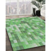 Machine Washable Transitional Light Green Rug in a Family Room, wshpat2059