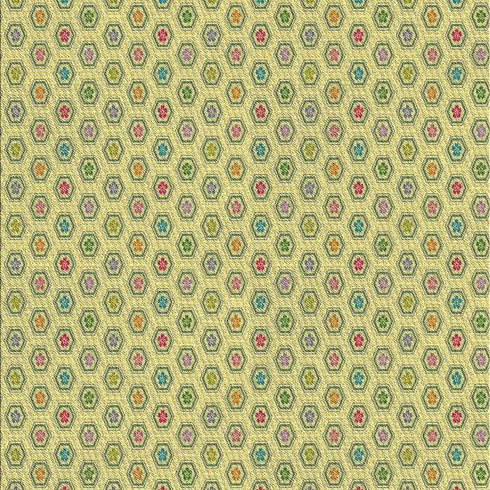 Patterned Mustard Yellow Novelty Rug, pat205