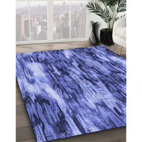 Patterned Sky Blue Rug, pat206blu