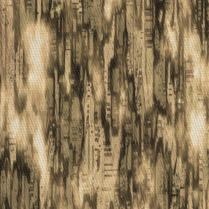 Patterned Metallic Gold Rug, pat206brn