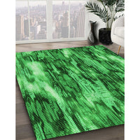 Patterned Green Rug, pat206grn